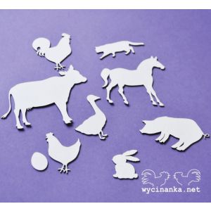 Tekturka Wycinanka Na Wsi - Zwierzęta, 10szt